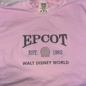 Epcot Comfort Colors Embroidery Short Sleeve T shirt